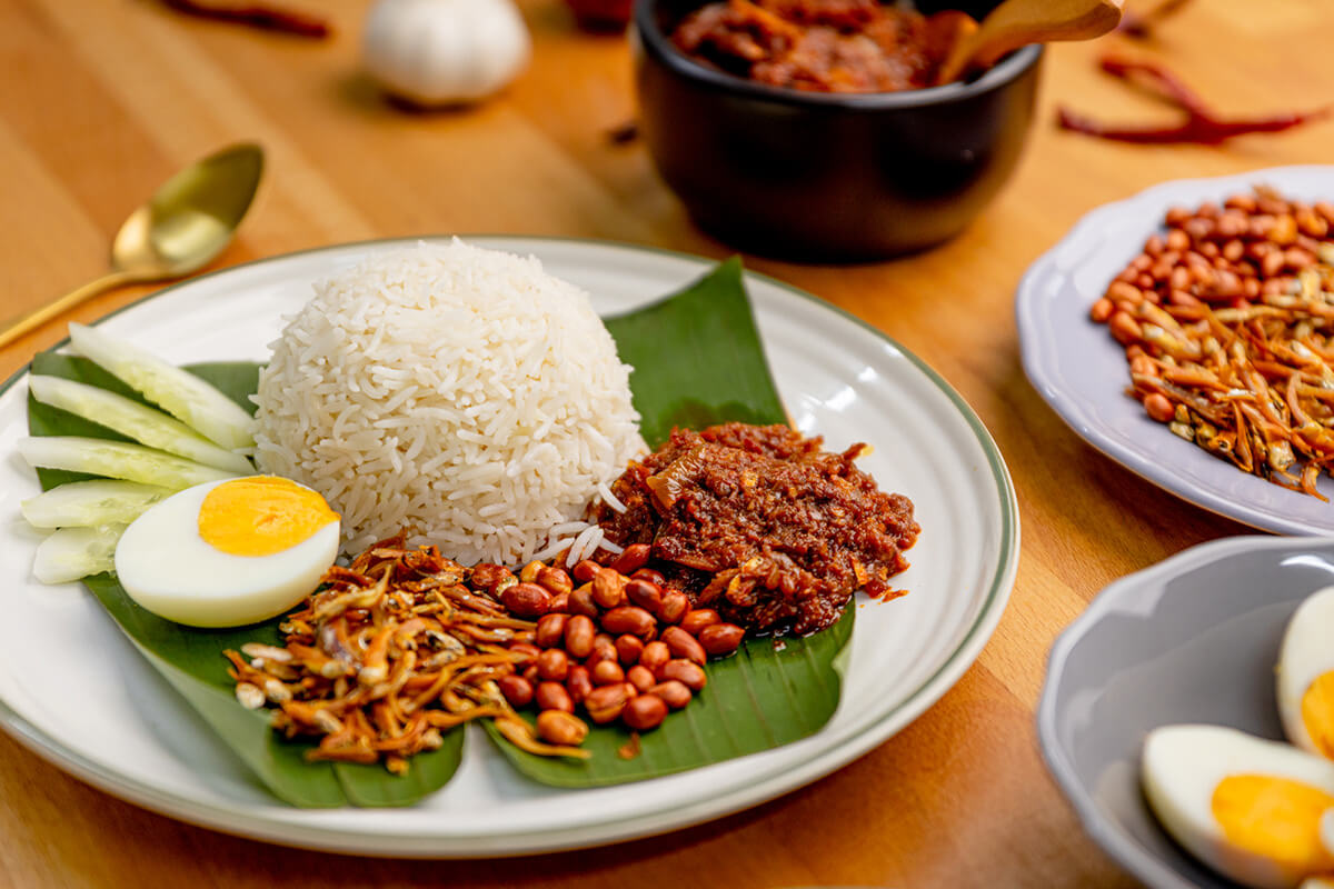 Nasi Lemak Sambal Ikan Bilis | Plated Asia Recipe