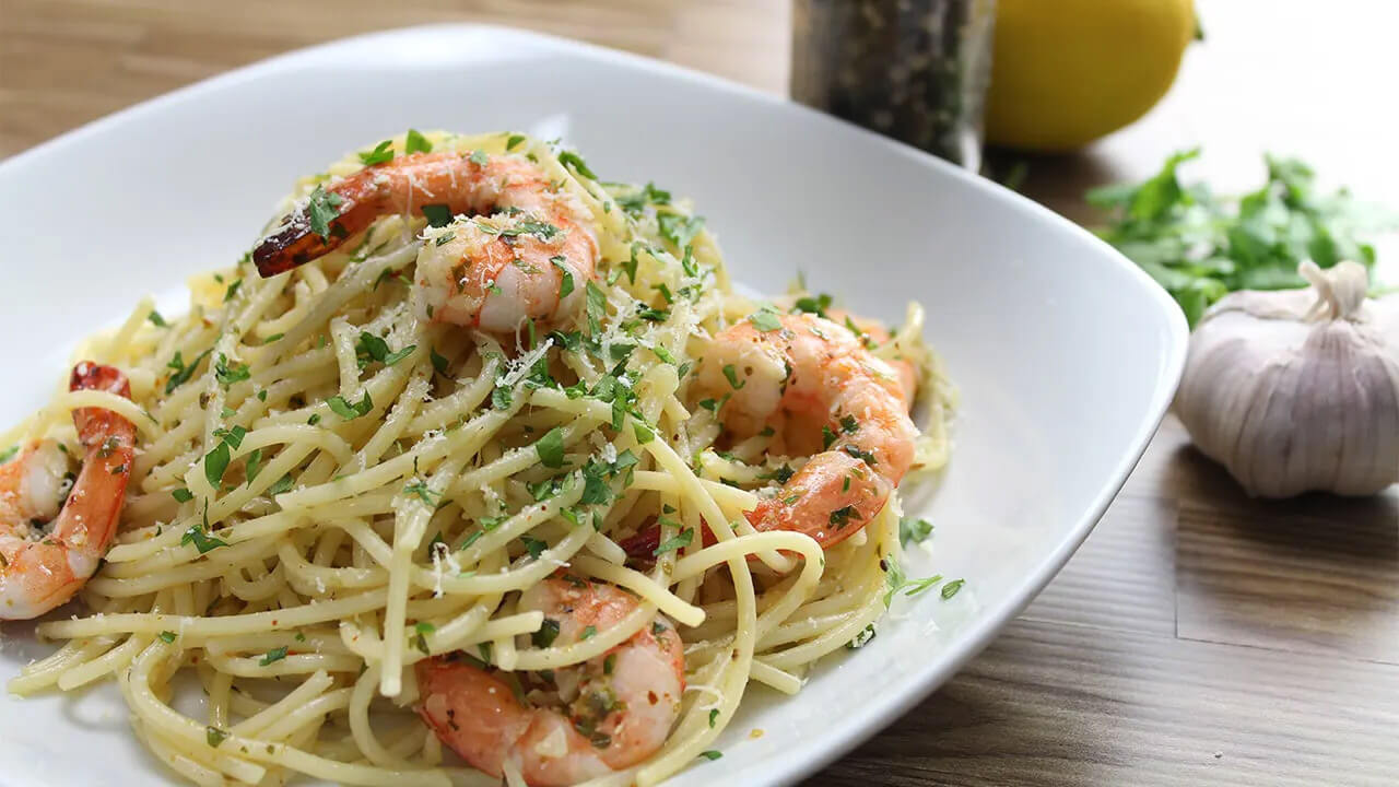 Shrimp Scampi Spaghetti