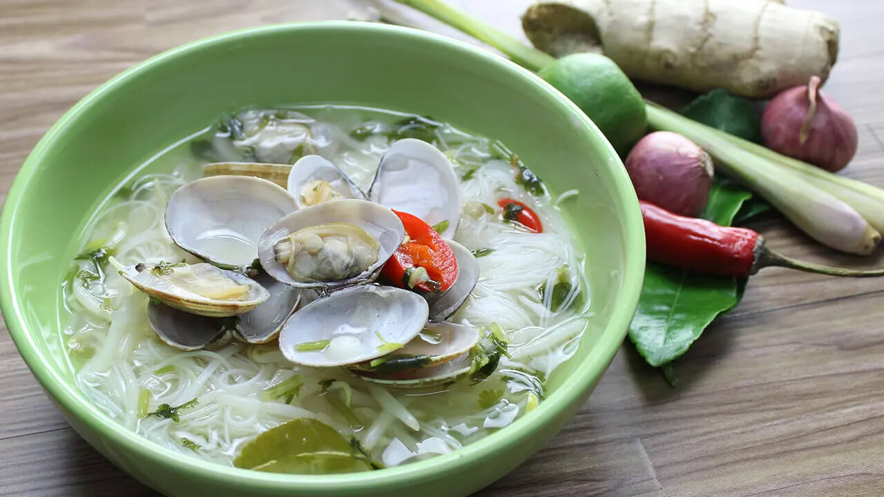 Spicy Clam Noodle Soup