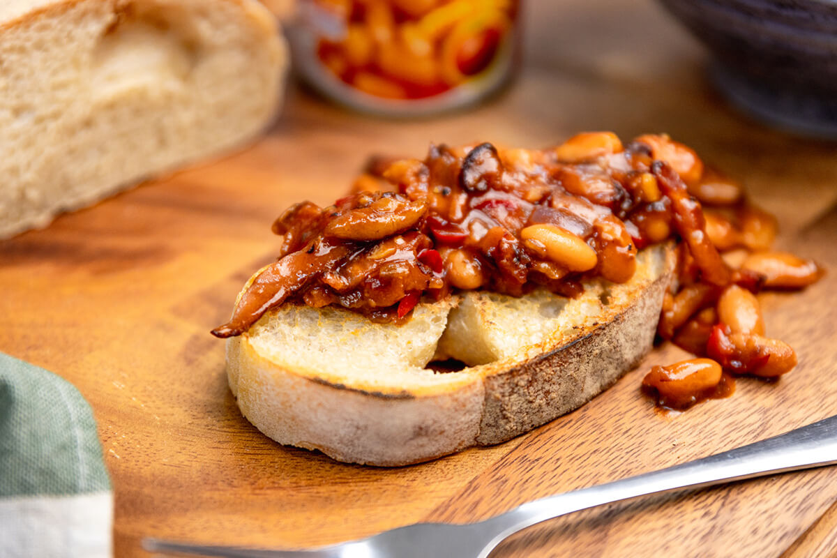 Spicy Baked Beans on Toast | Plated Asia Recipe